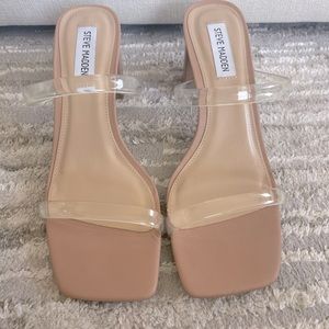 Steve Madden clear strap heels
